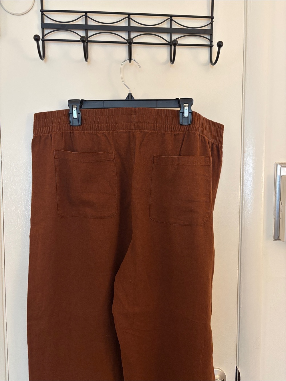 Old Navy Wide-Leg linen Pants in Rust Brown - Picture 6 of 11